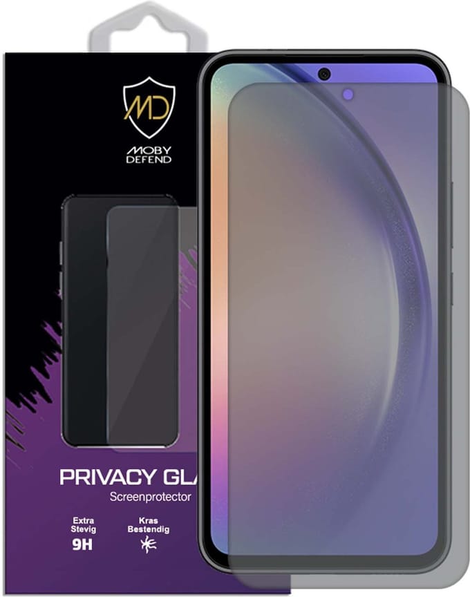MobyDefend Screenprotector - Geschikt voor Samsung Galaxy A54 - Matte Privacy Glass Screensaver