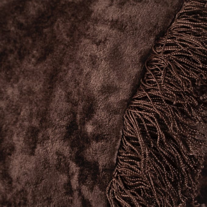 Penelope Fringes Bolster bruin dia22x50cm