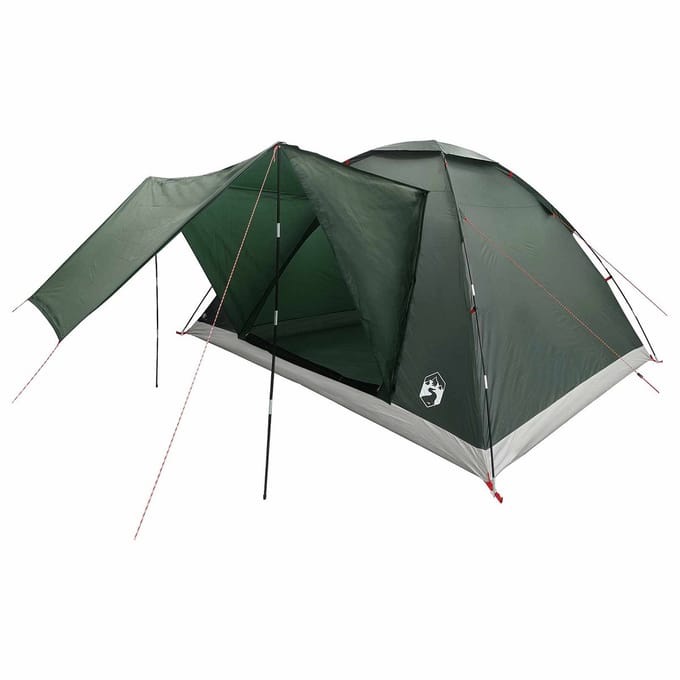vidaXL - Kamperen - tent - 6-persoons - Leger - Groen - Polyester - en - Staal