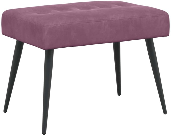 vidaXL - Bank - met - knopen - tufting - Paars - 60 - x - 40 - x - 45 - cm - fluweel