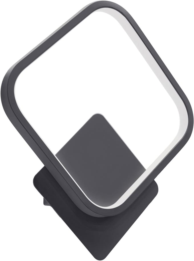 EMMA LED D - Wandlamp - 12w - 1250 Lumen - 4100K daglicht wit - Ruit - Zwart