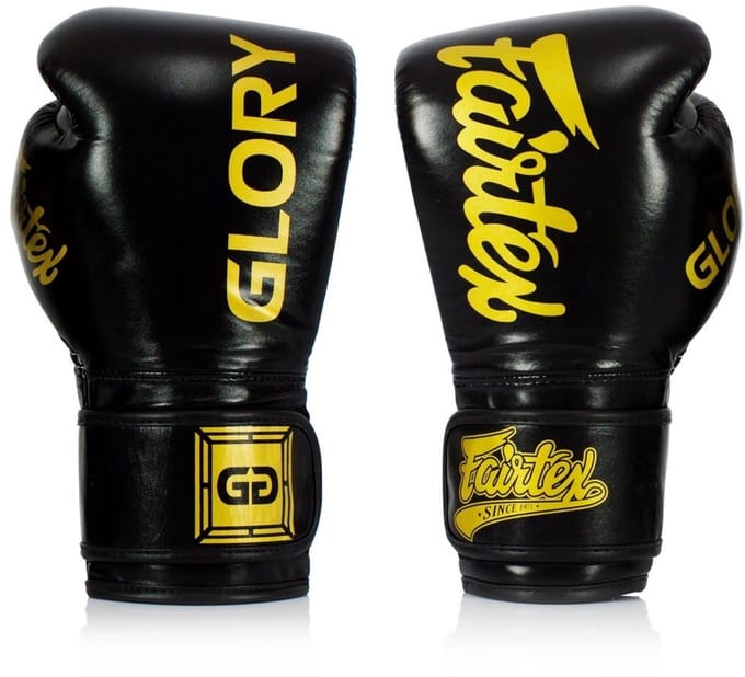 Fairtex x Glory BGVG1 Bokshandschoenen Zwart/Goud – 12 oz – Premium Leer
