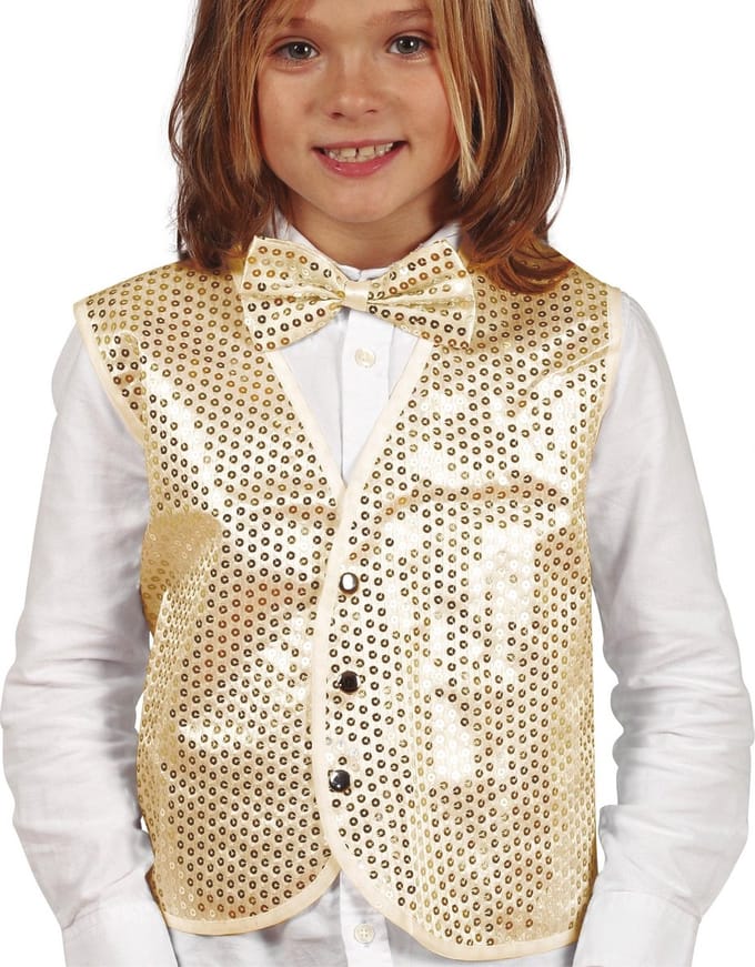 Gilet Pailletten Goud - kinderen