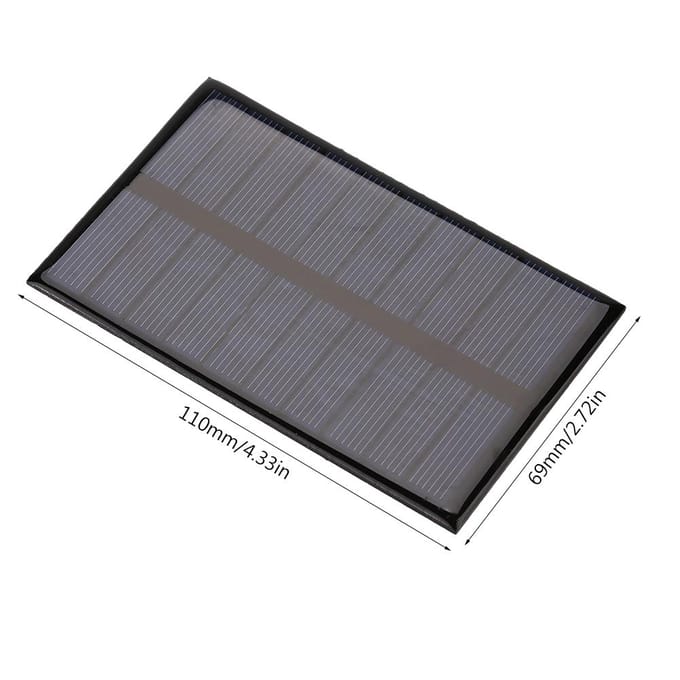 Mini panneau solaire polycristallin portable 1,2 W 5 V, module d'alimentation à monter soi-même, chargeur 110 x 69 mm gray