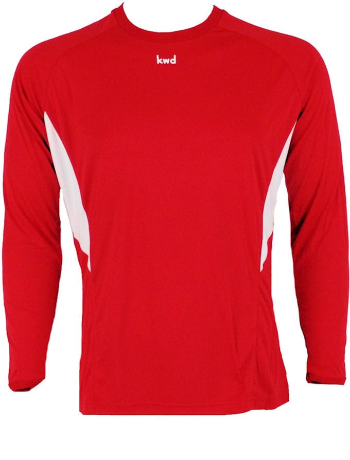 KWD Sportshirt Bueno lm, mt M, rood/wit