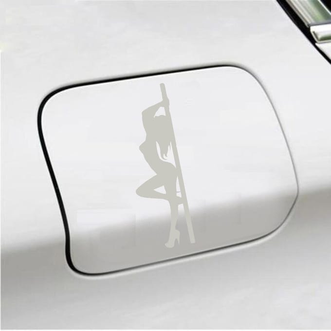 Bumpersticker - Paaldanseres - 16 X 5 - Zilver