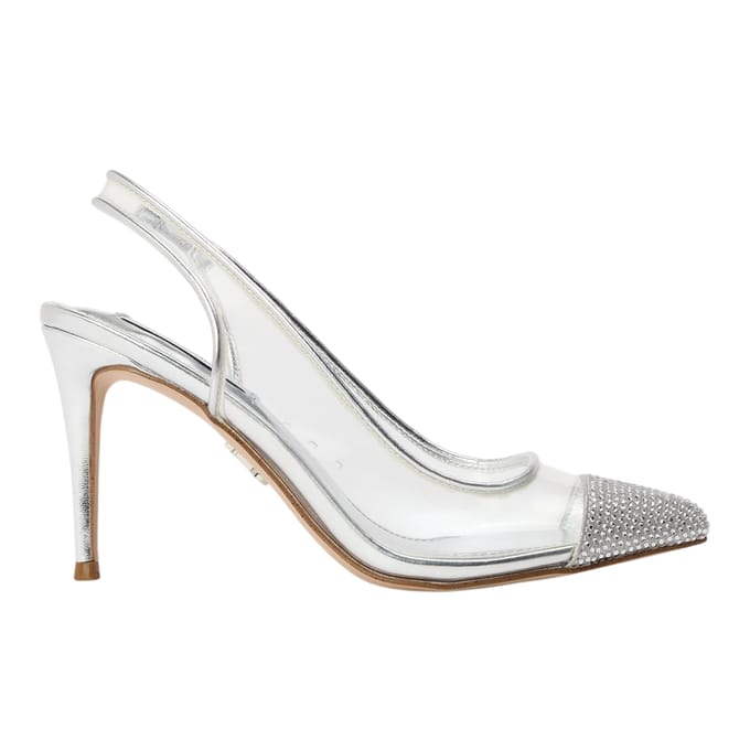 Steve Madden Dames/Dames Leena Metallic Sling Back Pompen (Zilver)