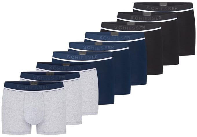 Schiesser Heren retro short / pant 9 pack 95/5 Cotton