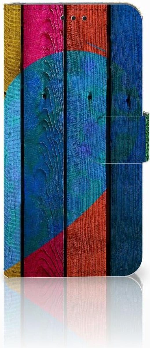 Huawei P30 Lite (2020) Book Style Case Wood Heart - Cadeau voor je Vriend