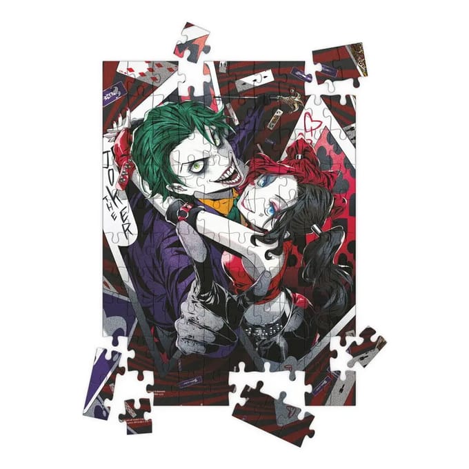 Puzzel 100 stukjes 3 dc comics SD Toys The Joker & Harley Quinn Manga