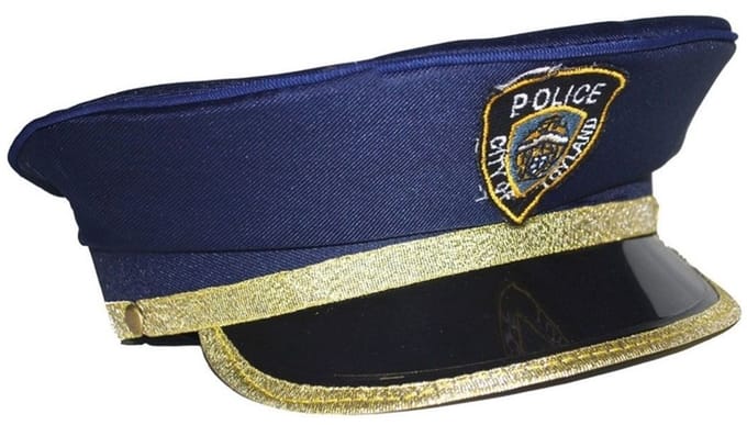 Kinder politiepet - blauw met goud - Agenten - Carnaval verkleed hoeden