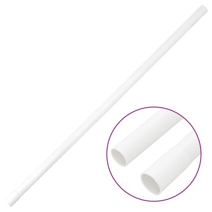 vidaXL - Kabelgoten - met - klemmen - Ø25 - mm - 30 - m - PVC