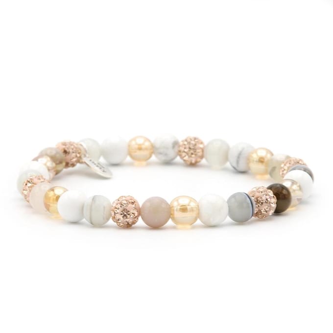 Karma Spiral Dames Armband Zilver - Meerkleurig