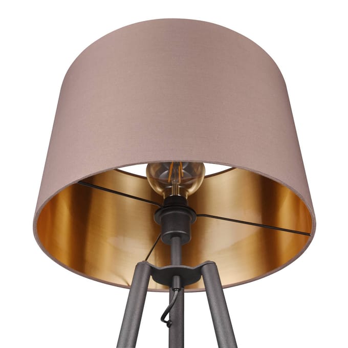 REALITY COLETTE - Vloerlamp - Zwart mat - excl. 1x E27 4W - Voetschakelaar
