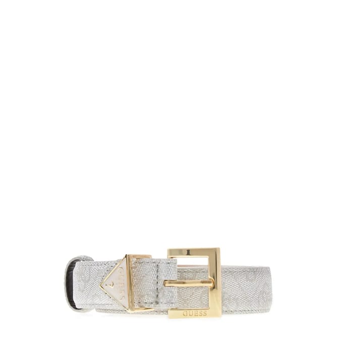 GUESS riem Noelle Adjustable Belt H25 W105 Coal Logo donkergrijs
