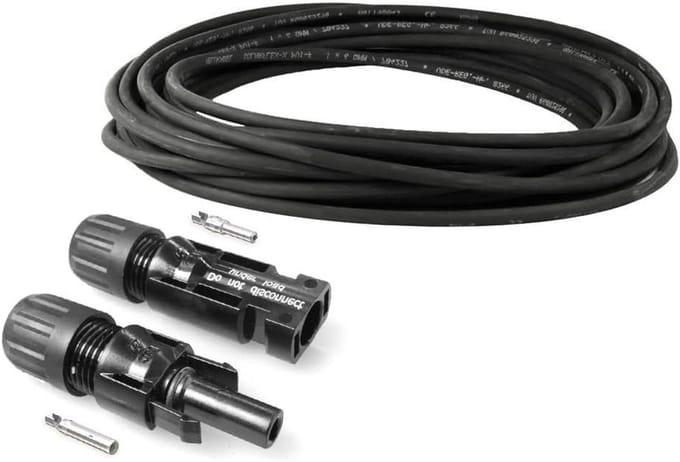 Zonne-kabel Kit - Solar Aansluitset - Zonnepaneel Aansluiten - Montagevriendelijk - 10 Meter - Zwart