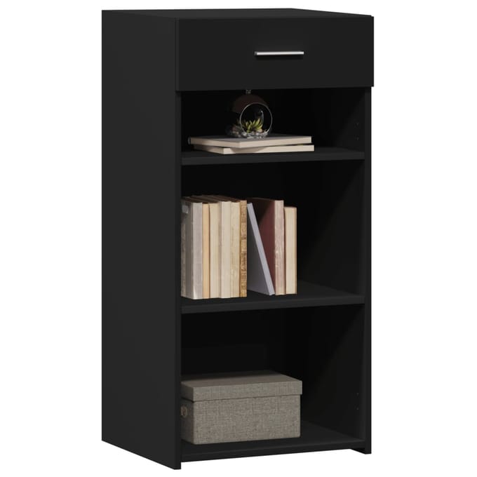 vidaXL - Dressoir - 45x42,5x93 - cm - bewerkt - hout - zwart