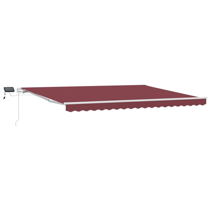 vidaXL - Uitschuifbare - luifel - Bordeauxrood - 450 - × - 300 - cm