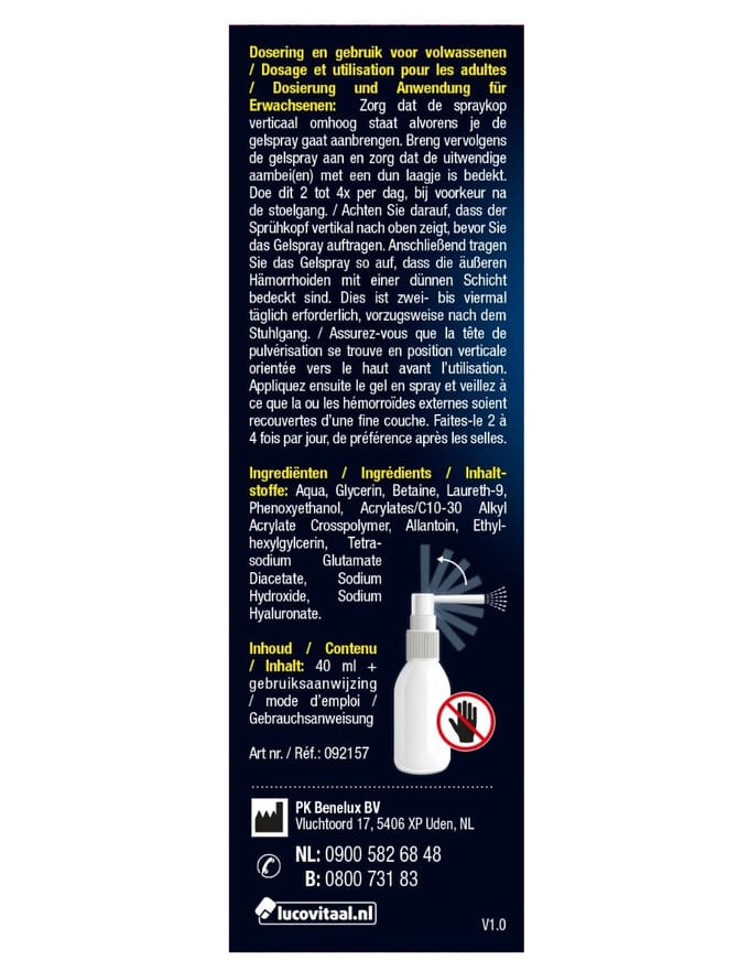 Lucovitaal uitwendige Aambeien Spray 40ml