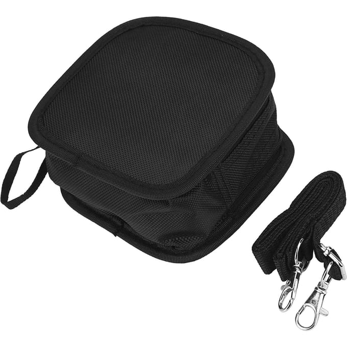 9 Vakken Filtertas Nylon Etui Portemonnee Pouch Camera Accessoire met Schouderriem black