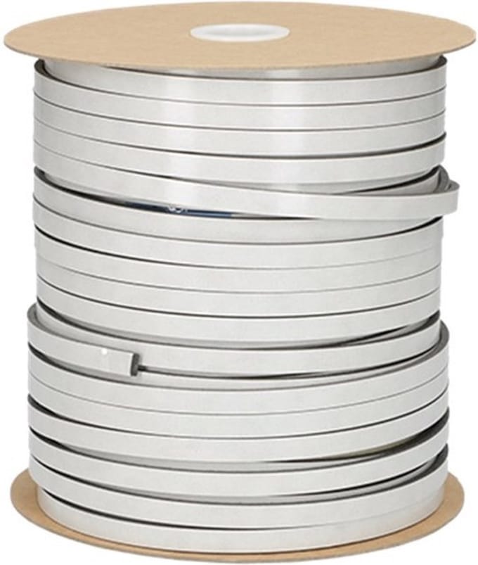 Cel-/Glasband 9X4Mm Pe Grijs Rol 100M