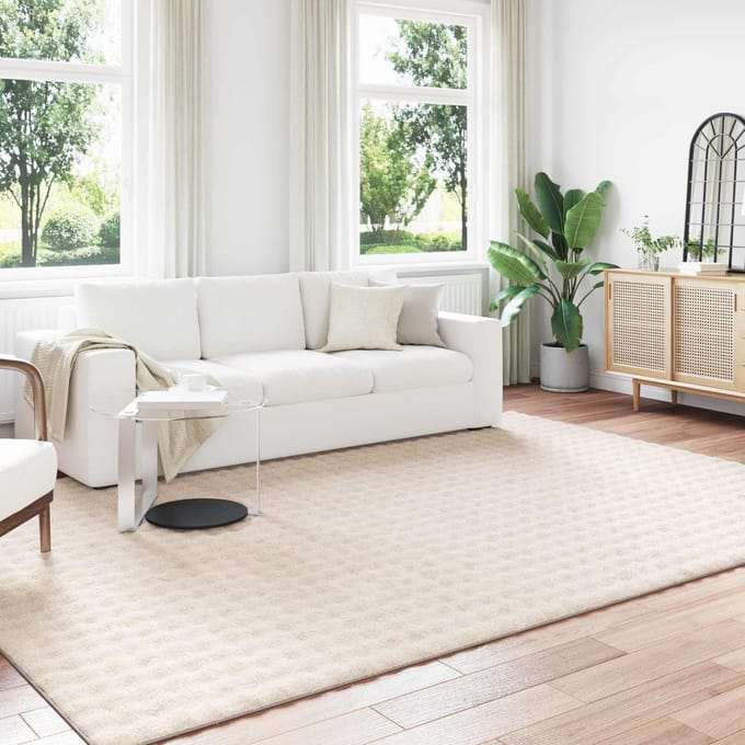 vidaXL - Binnen - kleed - SIROLO - Beige - 200 - x - 280 - cm - Polyester - Medium - Pile