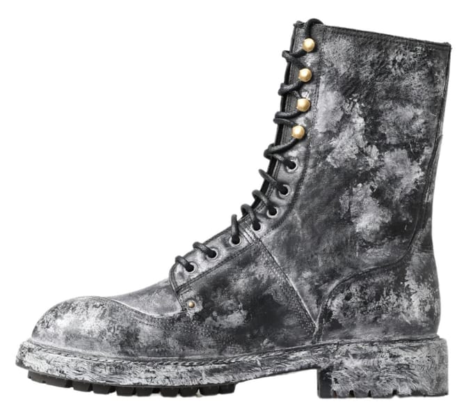 Versleten Leren Veterschoenen