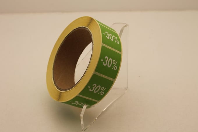 Prijs Stickers -30% Groen Rechthoekig 2,5 op 2,5 cm 2000 stuks