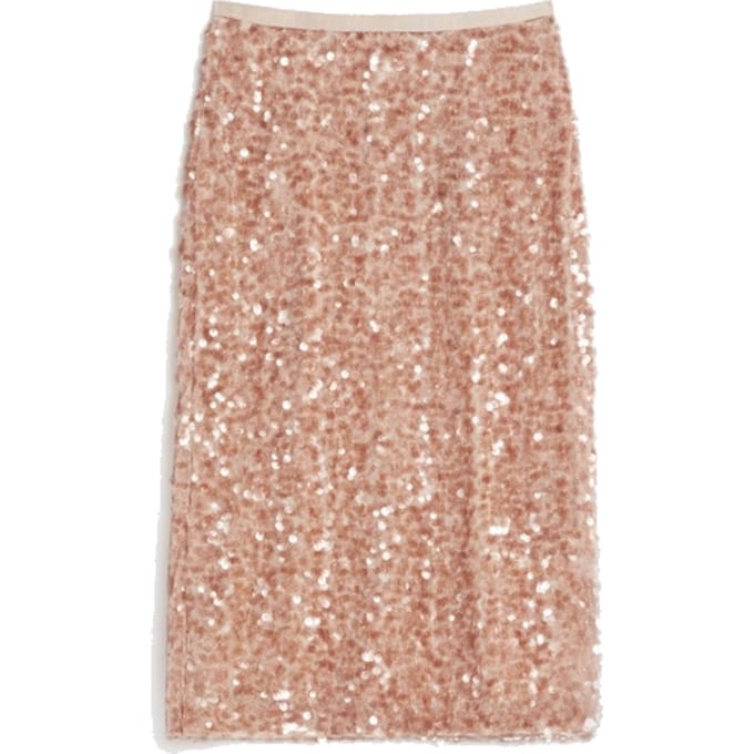 rok met sequin naakte vrouw