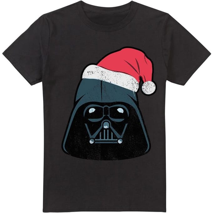Star Wars Heren Darth Vader Kerstman T-Shirt (Zwart)