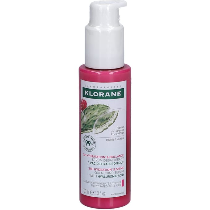 Klorane Hydratatie & Glans Dorstlessend Serum Met Cactusvijg & Hyaluronzuur 100 Ml