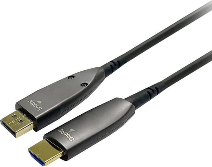 Vivolink PRODPHDMIOP50 video kabel adapter 20 m DisplayPort HDMI Zwart