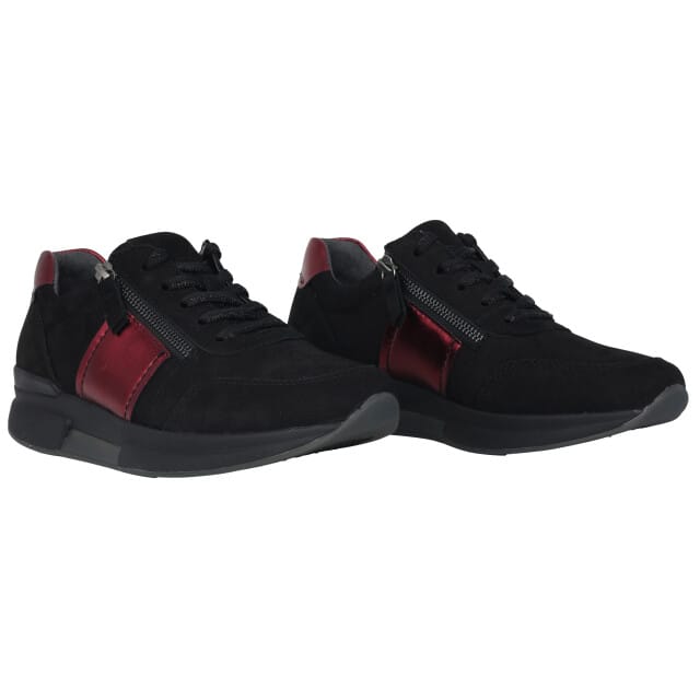 Gabor rollingsoft sensitive 36.928.87 - dames rollende wandelsneaker - Zwart - maat 40.5 (EU) 7 (UK)
