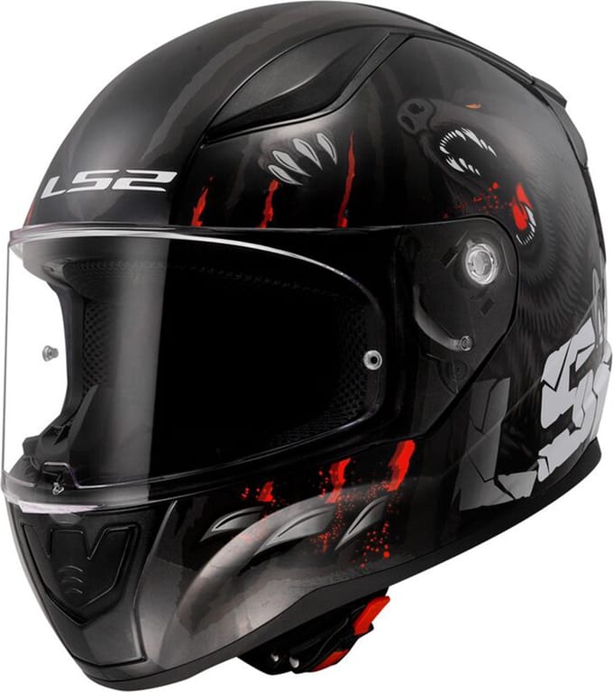 LS2 Helm Rapid II FF353 Claw zwart maat M