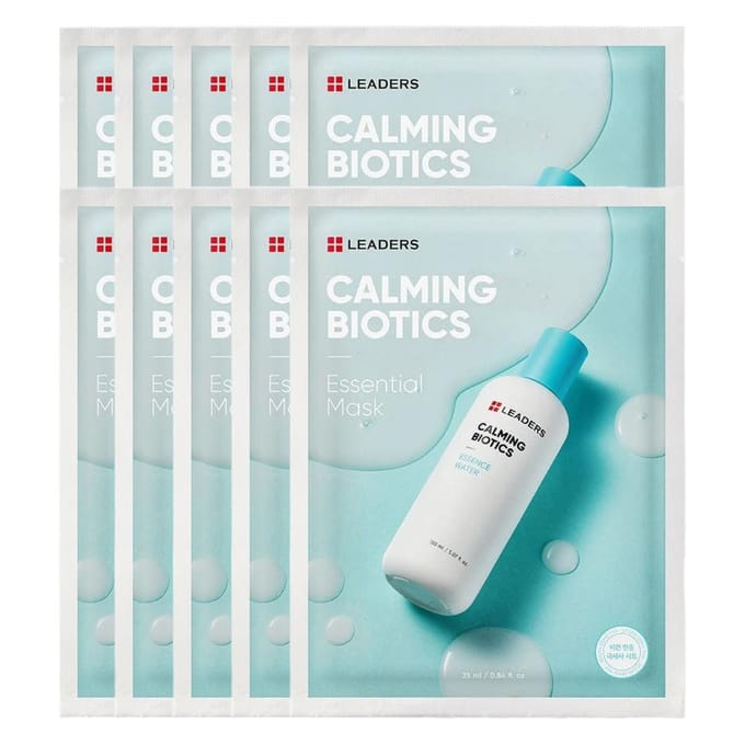 LEADERS Kalmerende Biotics Essentieel Masker Verzachtend Hydraterend 25ml (10 vellen)