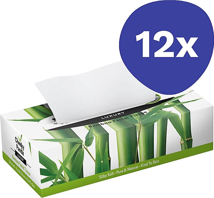 TheÂ CheekyÂ PandaÂ Box Luxe Tissues Bamboe (12x80)