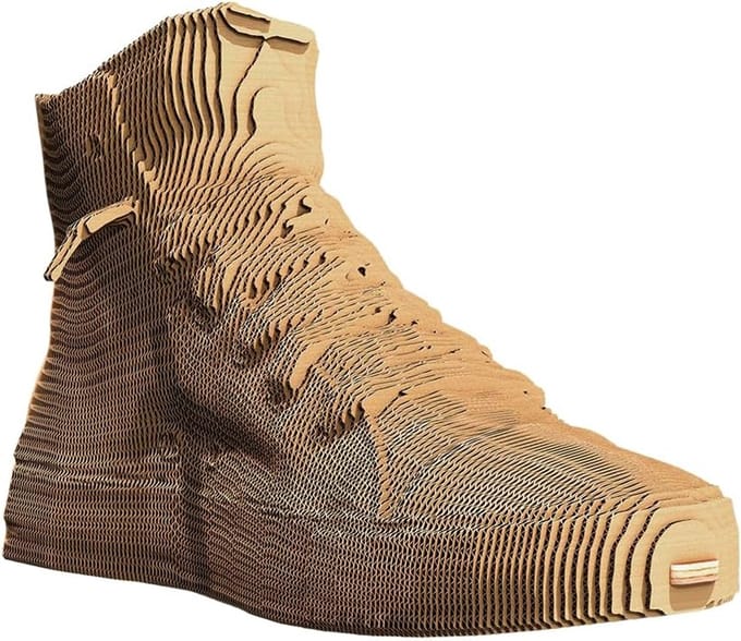 3D Kartonnen Puzzel - Sneaker Model - Creatief Hobby - Zonder Lijm - 24 x 10 cm - Bruin