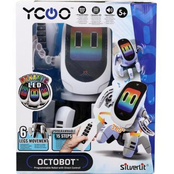 Octobot RC Robot - 360 graden draaien - LED licht- en geluidseffecten