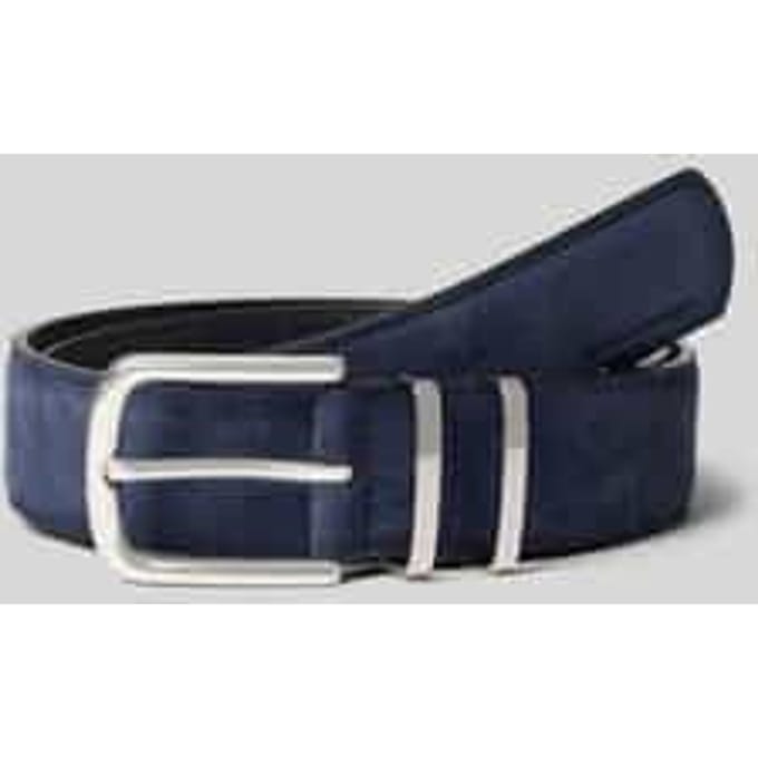 Tom Tailor - TTMILLIE leren riem met afgeronde gesp - Maat 85 - navy uni