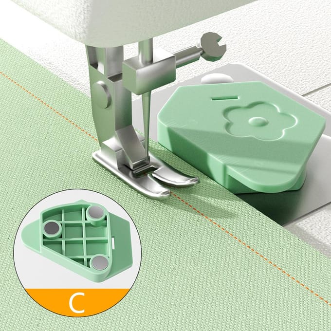 Magneet Lockstitcher Naaimachine Accessoires Multifunctionele Magneetmeter Rand Veelhoekig Anti-Krul Plastic Positioneerder