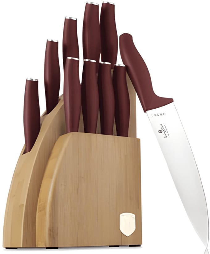Berlinger Haus - 2980 - 10 delige messenset op bamboe houten standaard - Leonardo Collection