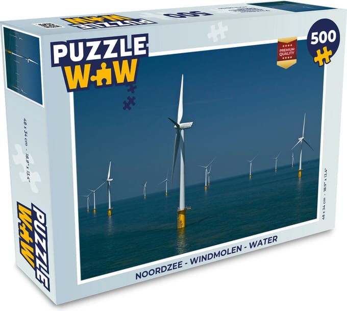 Puzzel Noordzee - Windmolen - Water - Legpuzzel - Puzzel 500 stukjes
