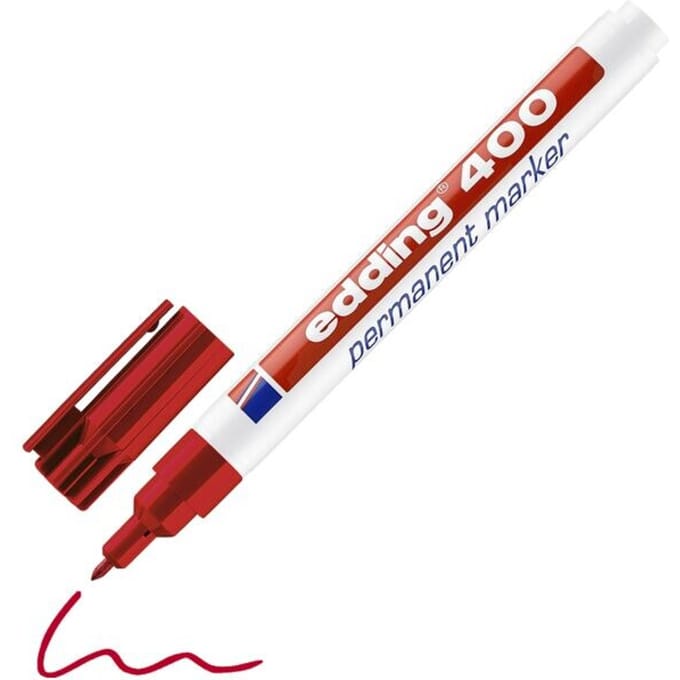 Viltstift edding 400 rond rood 1mm | 1 stuk