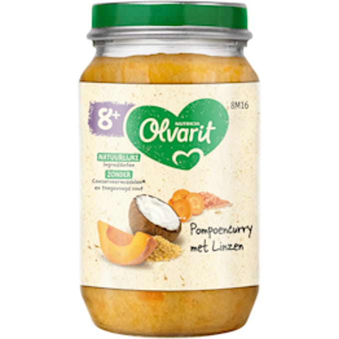 8M16 Pompoen curry met linzen