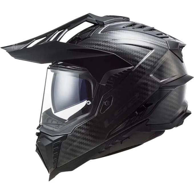 LS2 MX701 C Explorer Glans Carbon Adventure Helm - Helm