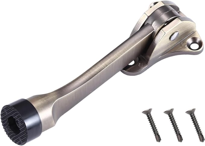Deurstopper - Vloerhouder - Deuren Open Houden - Zink Legering - 12x4x3 cm - Brons