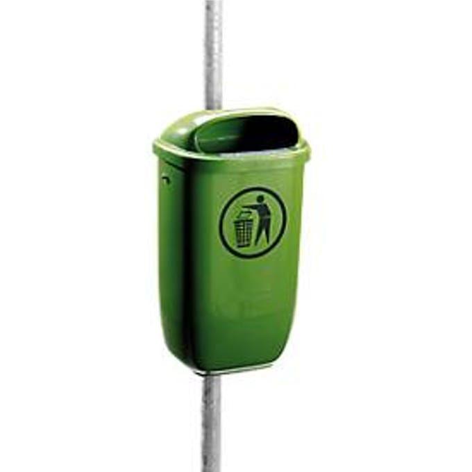 Afvalbak voor buiten - polyetheen - 50 liter - DIN 30713 - groen