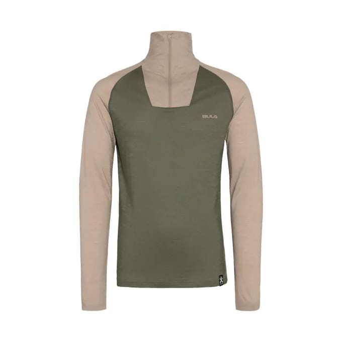 Merino wol 1/2 zip trui Bula Retro