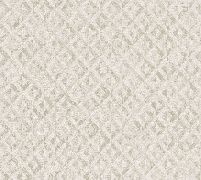ABSTRACT BEHANG | Ruitjes - Wit Goud - A.S. Création Jade 2