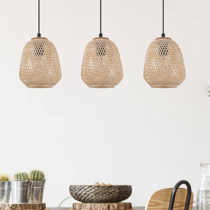 EGLO Dembleby - Hanglamp - E27 - 90 cm - Zwart